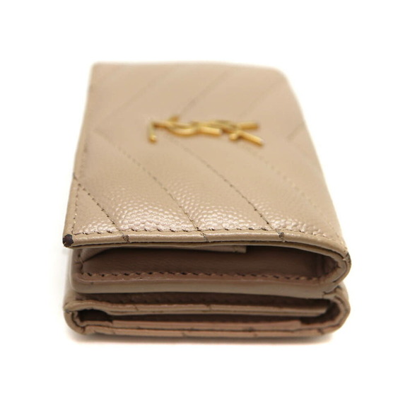 Saint Laurent Tri fold Wallet Beige Leather - Picture 4 of 8
